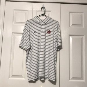 White Auburn University Under Armour Polo Size XL